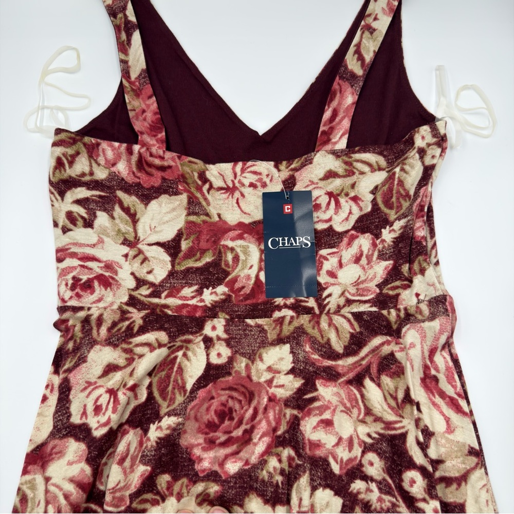 Chaps Floral Dress Womens‎ Size Small Vintage Inspired NEW NWT